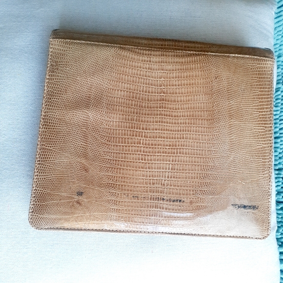 VTG Genuine Lizard leather Clutch bag purse - Picture 6 of 6